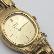Seiko Ladies Watch 2320 5359 Gold Plated On Old Gold Plated Strap Marked Germany