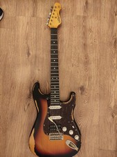 Vintage V6H ICON Electric Guitar ~ Distressed Tobacco Sunburst