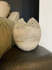 Alan Wallwork Stoneware Pottery Split Sphere Vase / Sculpture British 