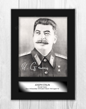 Joseph Stalin 1 A4 reproduction autograph picture poster Choice of frame