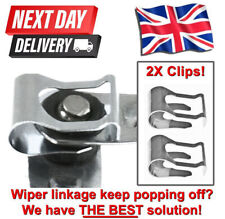 2x Universal Windscreen Wiper Linkage Rod Arm Link Mechanism Repair Clip Kit UK