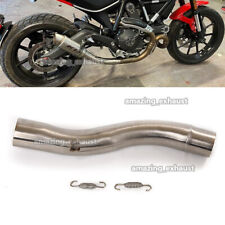 Slip On For Ducati Scrambler 800 821 Monster 797 Motorbike Mid Exhaust Link Pipe