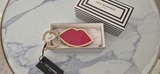 Lulu Guinness Red Enamel Lip Keyring / Bag Charm BNWT