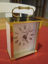 Timemaster Quartz Brass Carriage Clock - Battery Operated - Working 