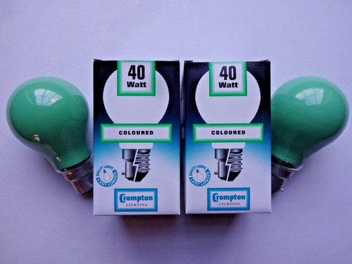40w green b22 bayonet old - 2x,