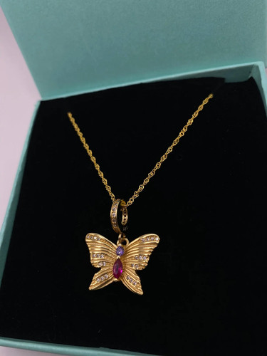 Gold butterfly 925 silver 18k - butterfly,