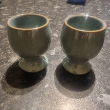 Denby REGENCY GREEN two egg cups - excellent condition