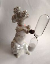Large Antique Poodle Dog Novelty Porcelain Egg Timer