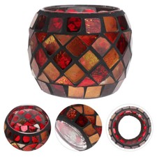 Tea Light Holder Red Glass