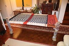 RARE 100% handmade original Indian wooden charpai / charpoy / khatyo / stringbed