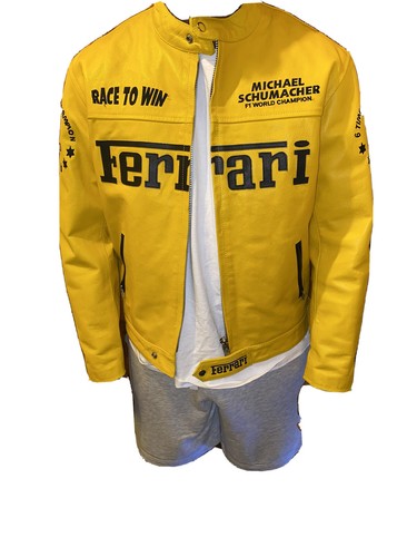 Mens ferrari leather jacket - leather,