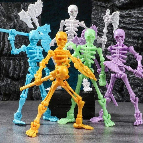 Articulated skull skeleton - 3d,