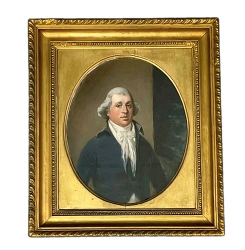 Antique georgian oil canvas - antique, on