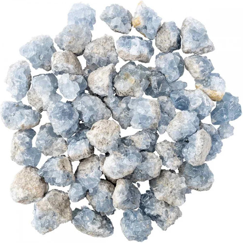 Celestite mini cluster points - celestite,