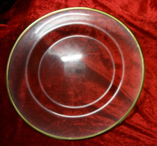 A SET OF 6 GOLD RIM GLASS