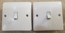 Vintage MK Bakelite Light switch White common 2 Way Single