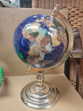 Globe Gemstone World Map Blue