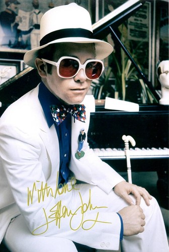 Elton john signed autographed - signed,