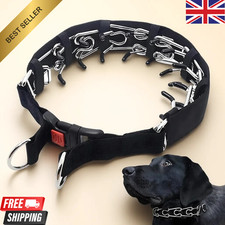 Dog Prong Training Collar Adjustable Choke Neck Collar with Quick Release Buckle