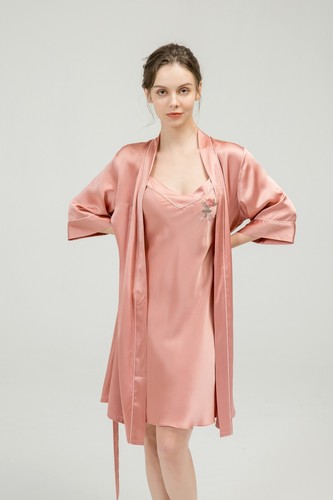 Pure mulberry silk nightgown - mulberry,