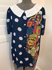 Vintage 1980s Mario Pucci Cecconi graphic print blouse polka dot card game 42 46