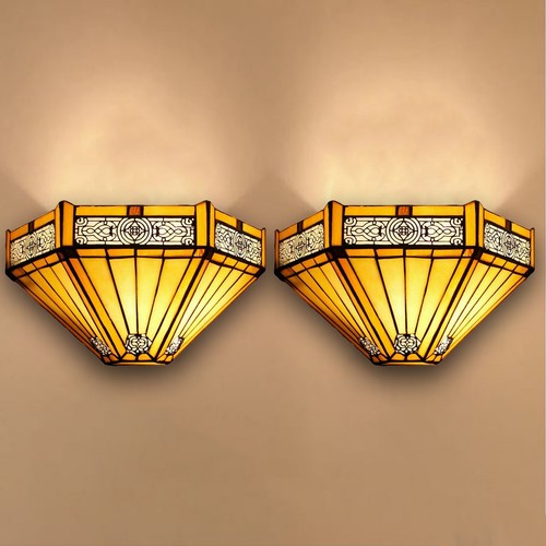 Tiffany hexagon style wall - style,