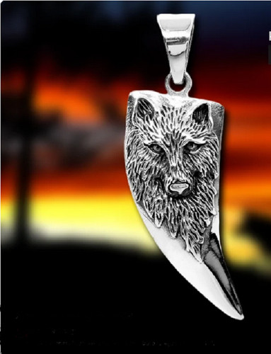 Big wolf head tooth lobo - wolf,