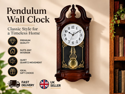 Pendulum wall clock vintage - wall,