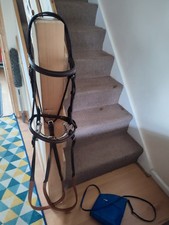 Sabre Brown Cob Bridle With 2.25 Bit And Reins