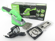 DRAPER 3.6V Cordless Grass & Hedge Shear Kit Green with Attachment + Charger