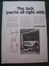 DUNLOP THE JACK YOU'RE ALL RIGHT WITH EFFORTLESS 1970 ADVERT A4 FILE 4