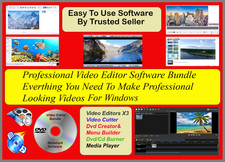 Video Editing & Movie Maker Software  PROGRAM BUNDLE Windows 11 DVD
