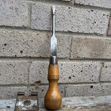 Vintage Marples & Sons Shamrock Screwdriver Wooden Handle Rare Good Condition