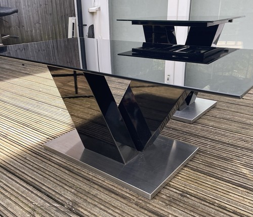 Modern black glass chrome - modern,