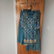 Asian Pakistani blue 3 piece