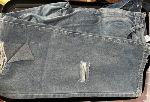 Blue ripped jeans - ripped,