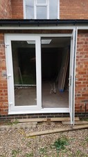 White upvc french door - french,