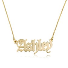 Old English Name Necklace