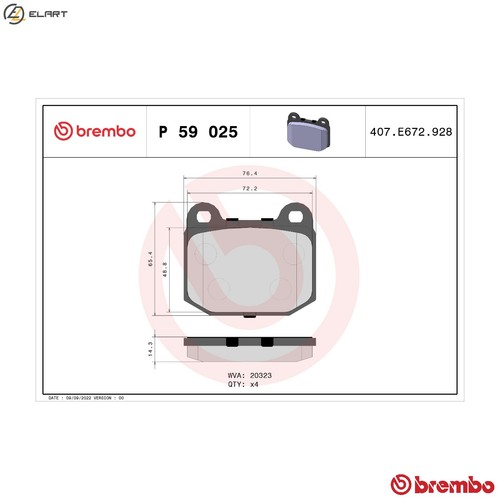 Brake pad set - pad,