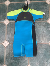 banana bite shortie wetsuit wet suit age 9/10 years good cond