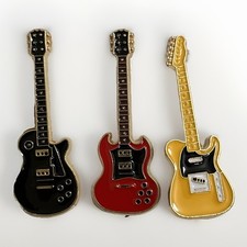 Electric Guitar Pin Badges 4ps