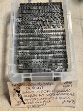 24 POINT S&B SAINT GEORGE* COMPLETE A-Z UPPER & LOWERCASE LETTERPRESS PRINT TYPE