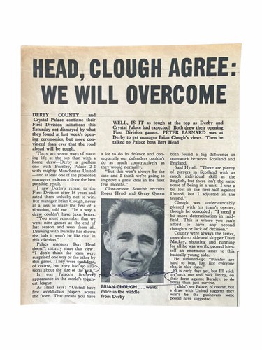 Brian clough autograph - autograph, derby