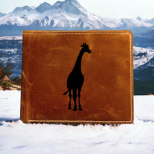 Giraffe Leather Wallet Bifold