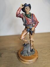 Vintage Shudehill Western Cowboy Tipping Hat Hello Figure 9” Resin Figurine Rare
