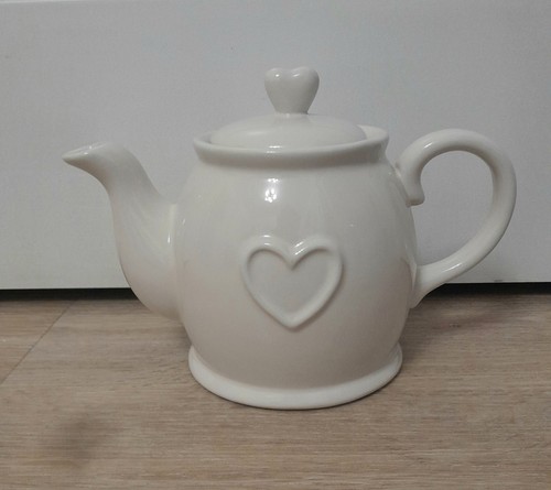 White cream teapot with - cream,