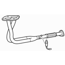 Twin front exhaust pipe - pipe, for