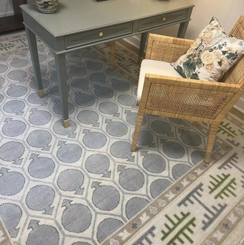 Hand knotted oushak gray color - gray,