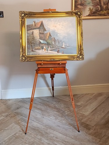 Vintage portable wooden art - vintage,