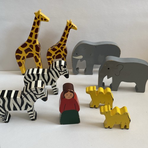 Vintage wooden zoo noah - zoo, noah’s